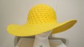 chapéu crochê amarelo