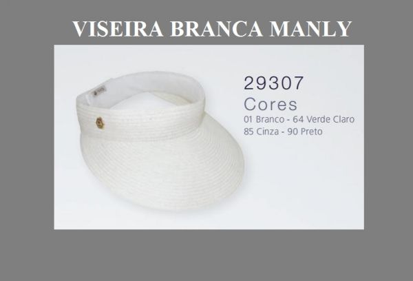 viseira branca manly