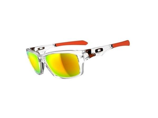 OAKLEY JUPITER SQUARED - MATTE CLEAR/ FIRE IRIDIUM POLARIZED