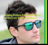 Oakley Enduro Polarizado Preto Brilho com Verde Espelhado