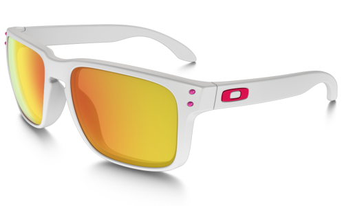 OAKLEY HOLBROOK CUSTOMIZED BRANCO ICON ROSA LENTE POLARIZADA