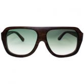 Evoke Wood Series Bamboo Collection 01 Dark Wood Laser Green Gradient - Óculos de Sol