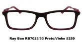 Ray Ban RB7023/53 Preto/Vinho 5259