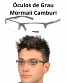 Armação Óculos de Grau Mormaii Camburi Air Médio Chumbo com Preto Masculino